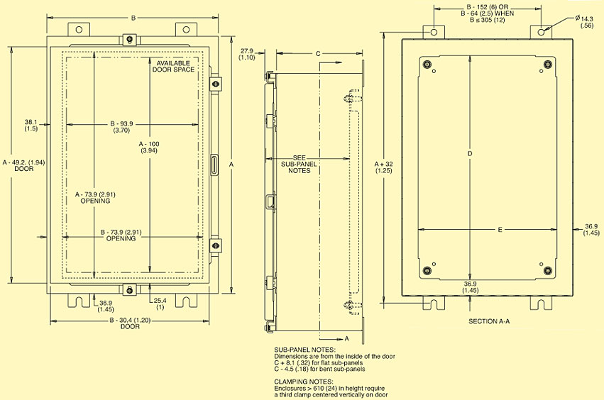 SCE_SSLP Series Enclosure Diagrams